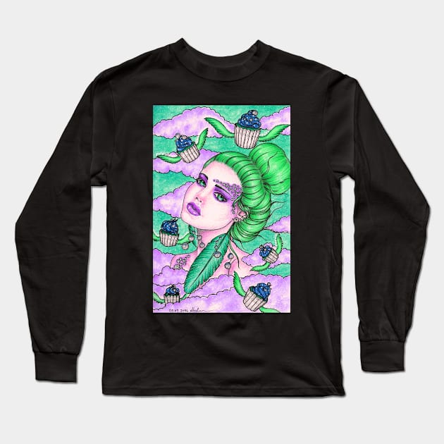 Head in the clouds Long Sleeve T-Shirt by DrawingsInBloom